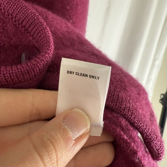 Appleseeds 100% Wool Jacket Women's Petite medium Pink Button Front Pocketless - Picture 7 of 10